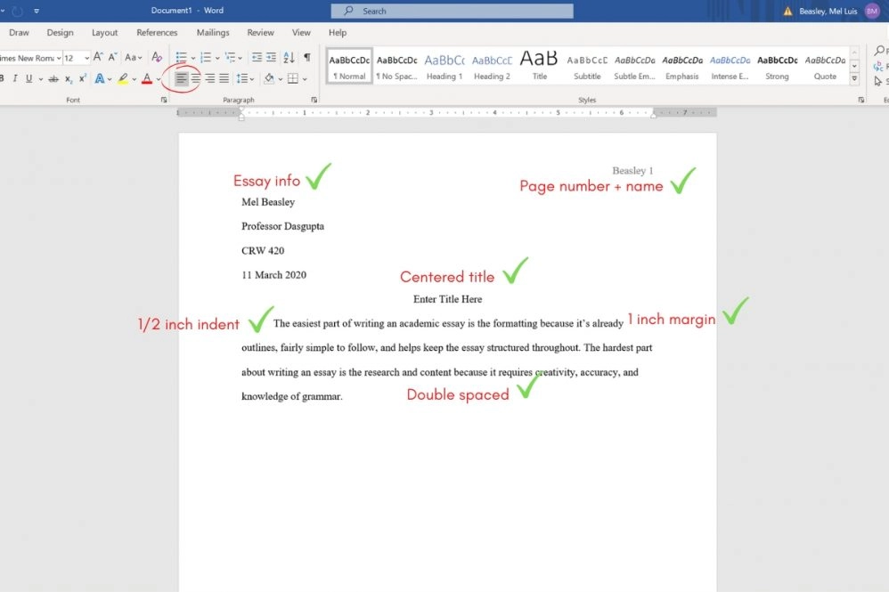 Format Your Essay in MLA Style